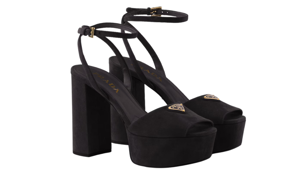 Suede platform sandals
