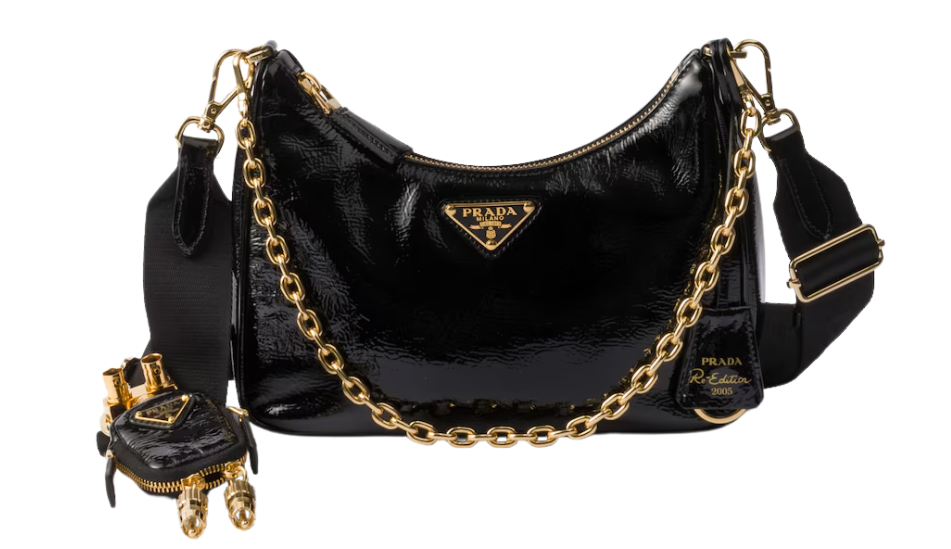 2005 naplak patent leather bag with charm