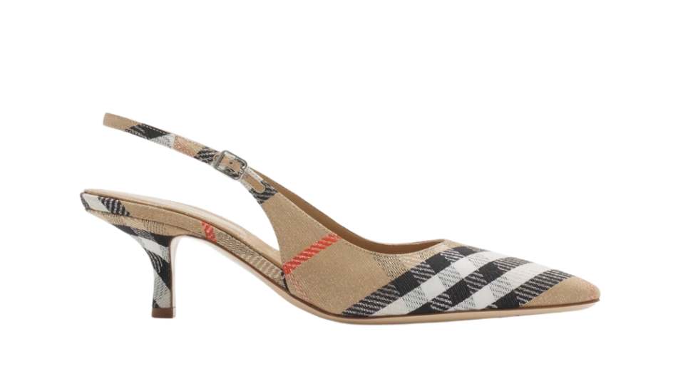 Check Birdie Slingback Pumps