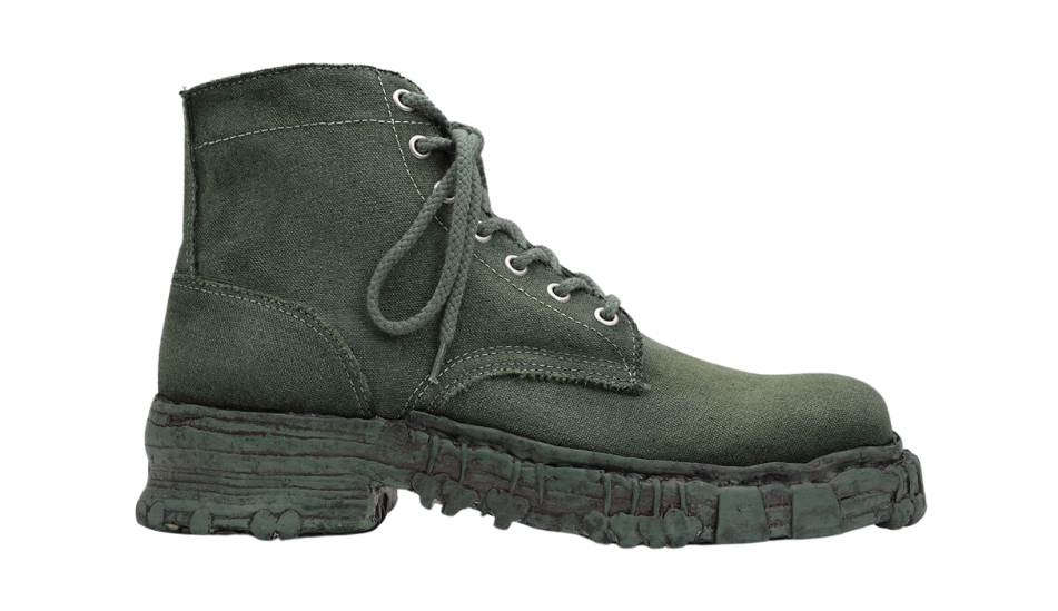 Vintage-like Sole Canvas Boots