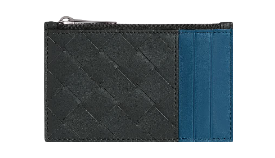 Intrecciato Zippered Card Case