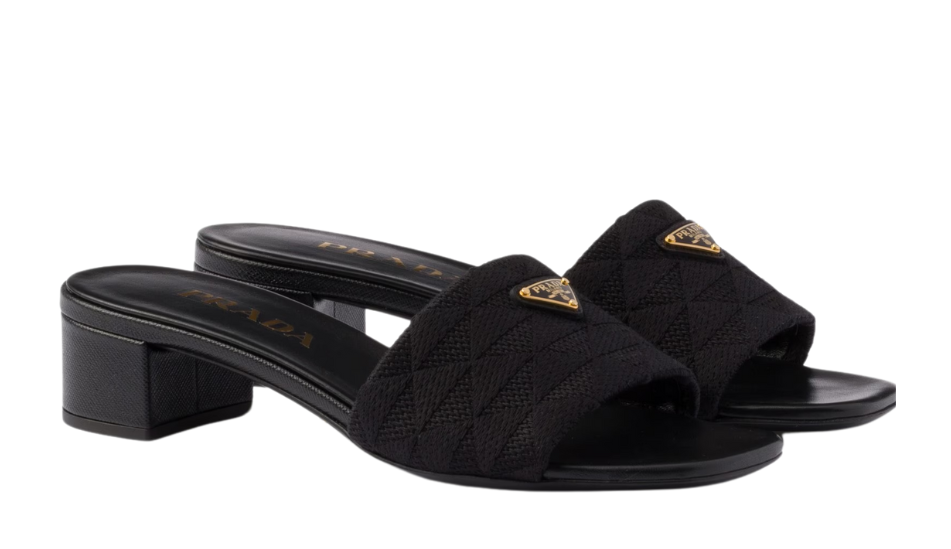 Embroidered fabric sandals