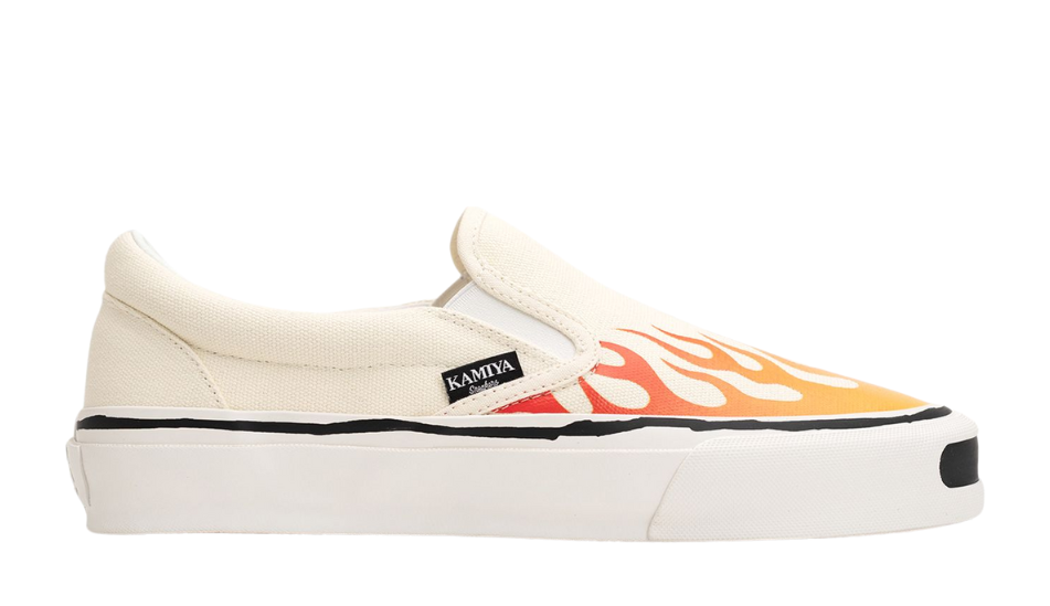 "Cornell"Fire Pattern Vulcanized Slip on Sneaker