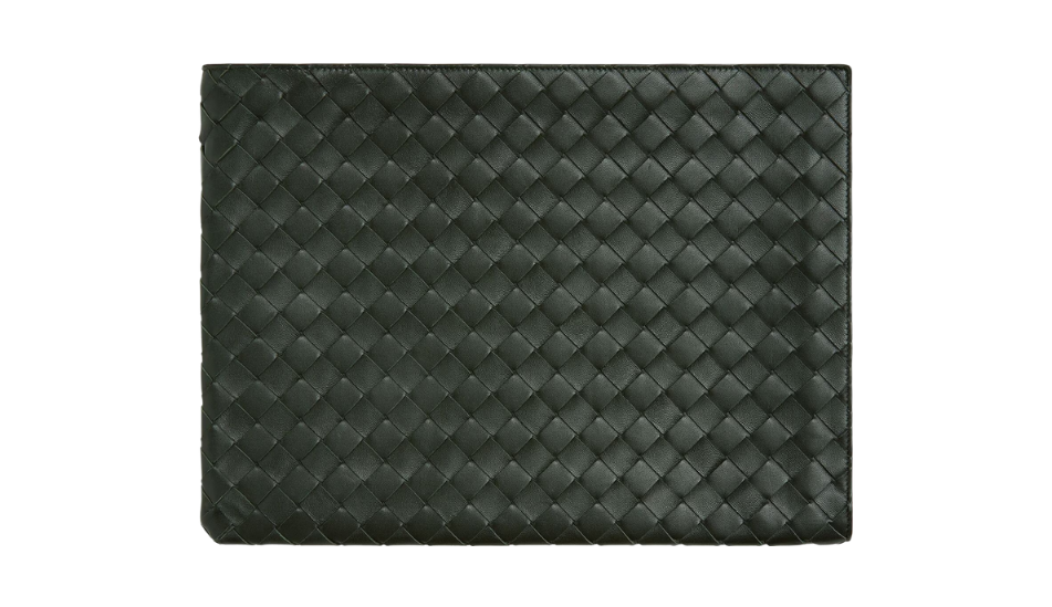 Intrecciato Half Zip Pouch