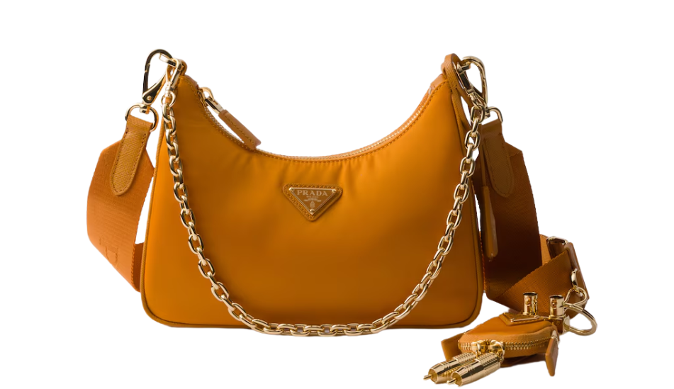 Prada Re-Edition 2005 Re-Nylon and Saffiano leather bag with charm