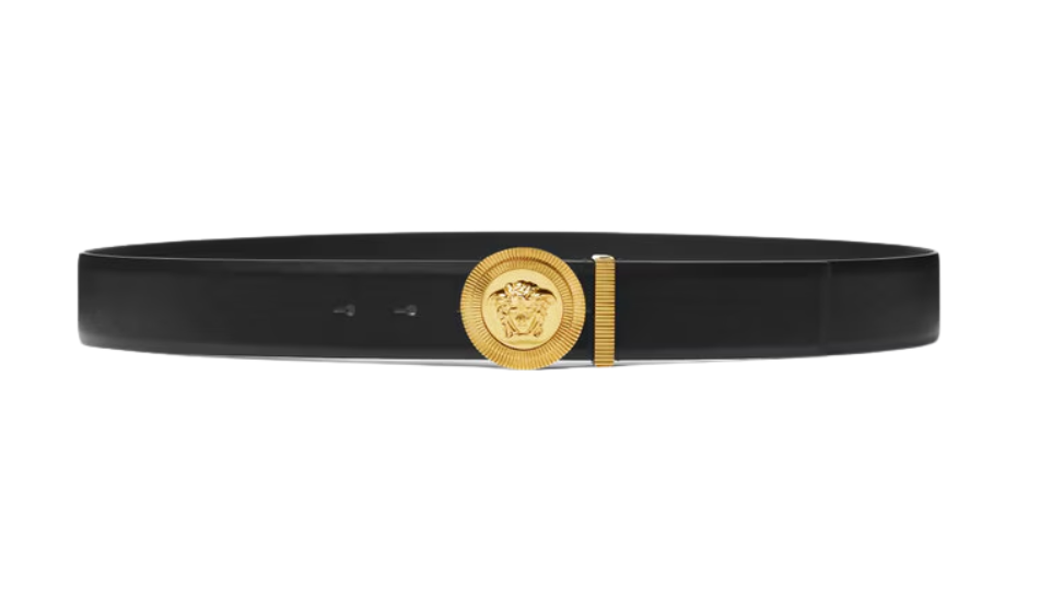 Medusa Biggie Leather Belt 4 cm