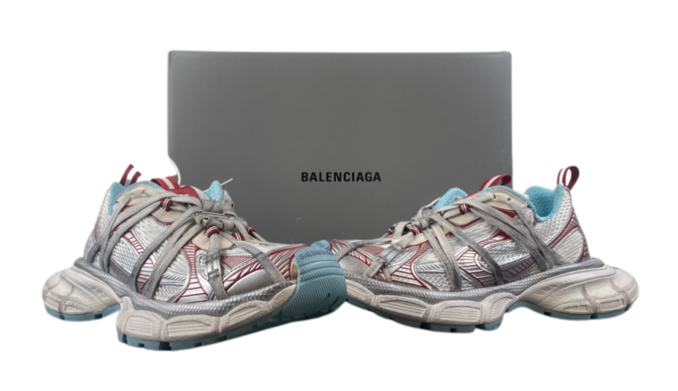 Men's 3xl Extreme Laces B Sneaker in White/red/turquoise/grey