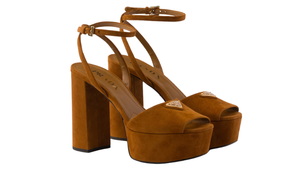 Suede platform sandals