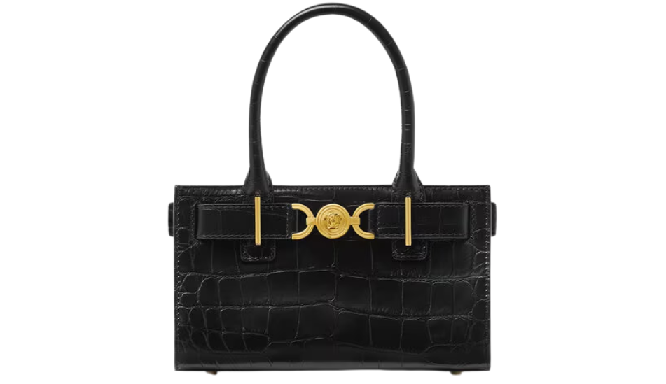 Croc-Effect Medusa '95 Small Tote Bag
