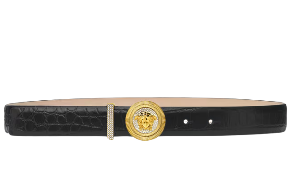 Medusa Biggie Croc-Effect Belt 3 cm