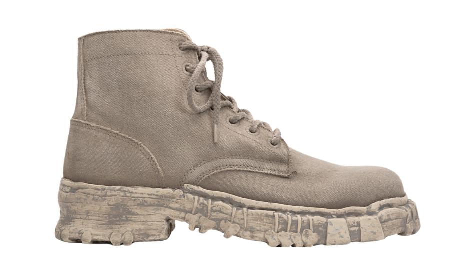 Vintage-like Sole Over-dyed Canvas Boots