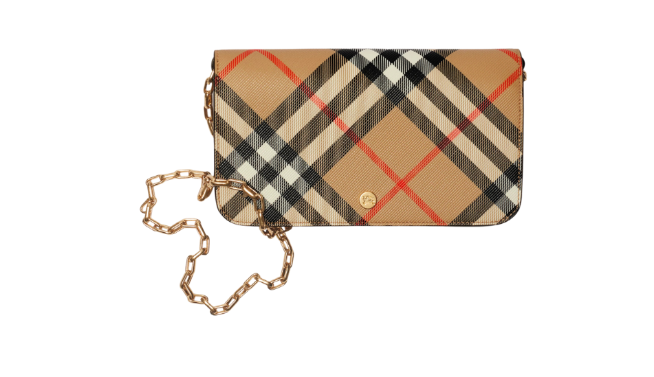 Check Chain Strap Wallet