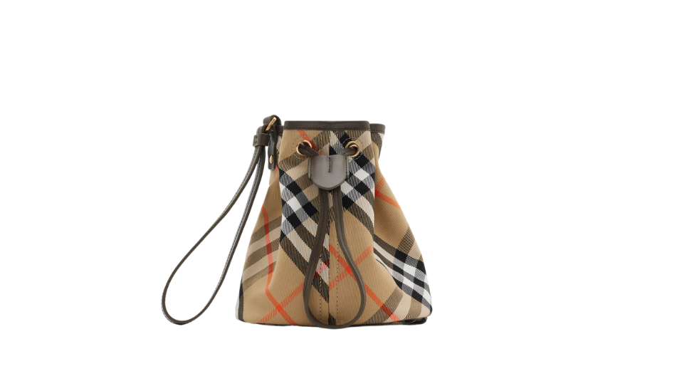 Check Drawstring Pouch