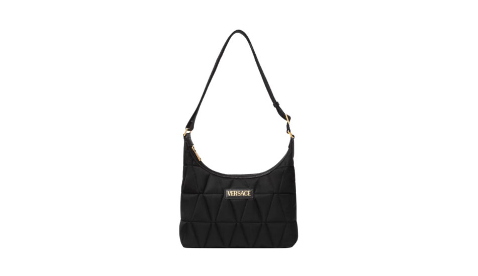 Versace Myth Quilted Hobo Messenger Bag