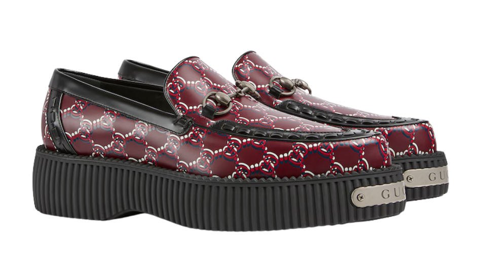 Men's Gucci Horsebit creeper loafer with GG Shadow