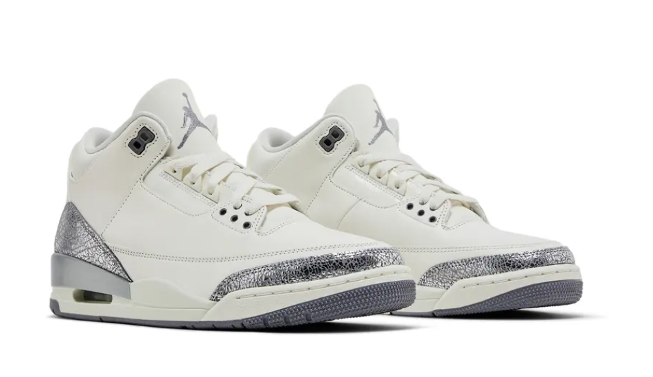 Wmns Air Jordan 3 Retro 'Sail Metallic Silver'