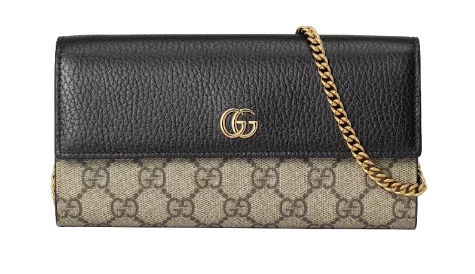 GG Marmont bi-color chain wallet