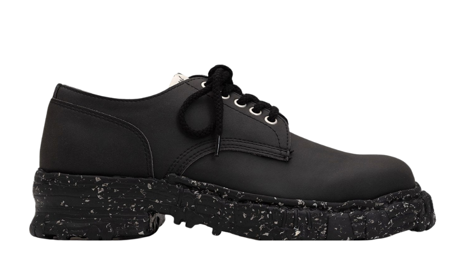 Vintage-like Sole Synthetic Leather Lace-up Shoes