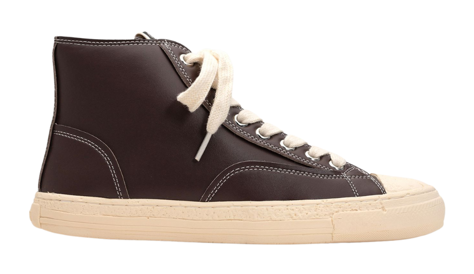 PAST Sole Synthetic Leather High-top Sneaker