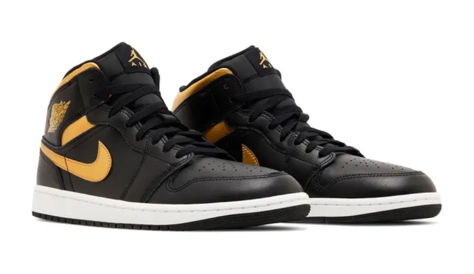 Air Jordan 1 Mid 'Black Metallic Gold'