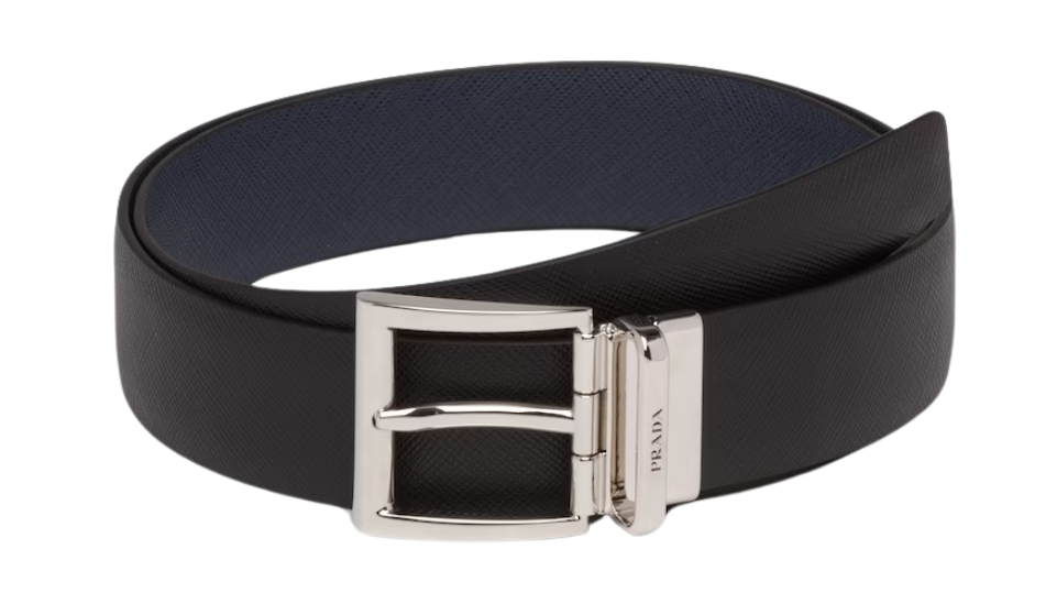 Saffiano Leather Reversible Belt