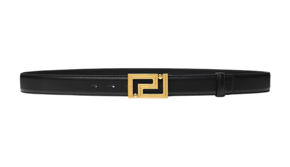 Greca Leather Belt 3 cm