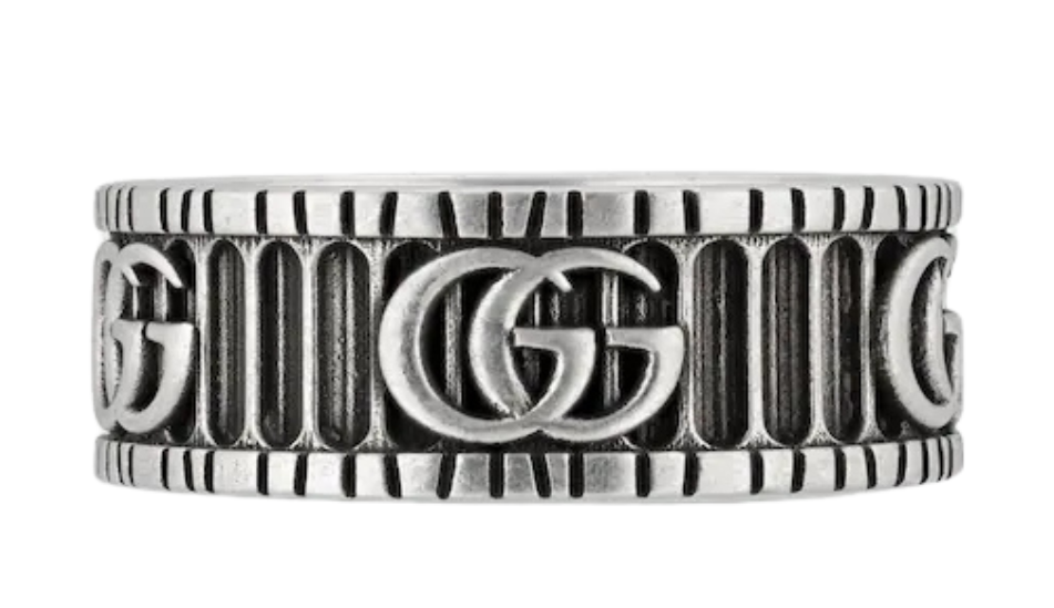 Ring with Double G in silver