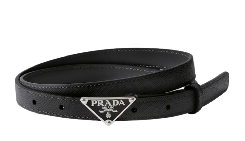 Saffiano leather belt