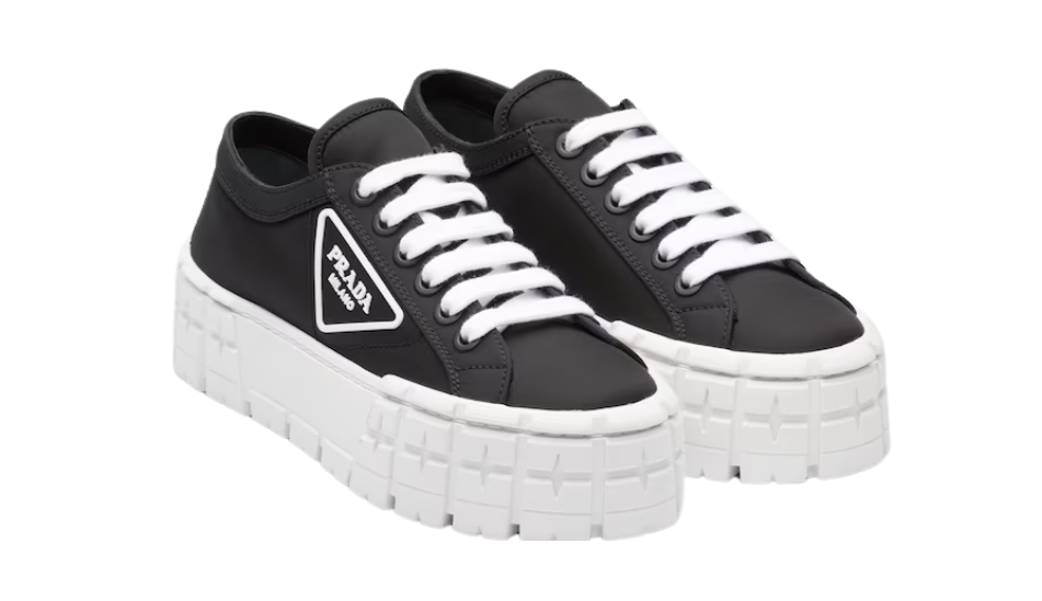 Double Wheel Re-Nylon gabardine sneakers