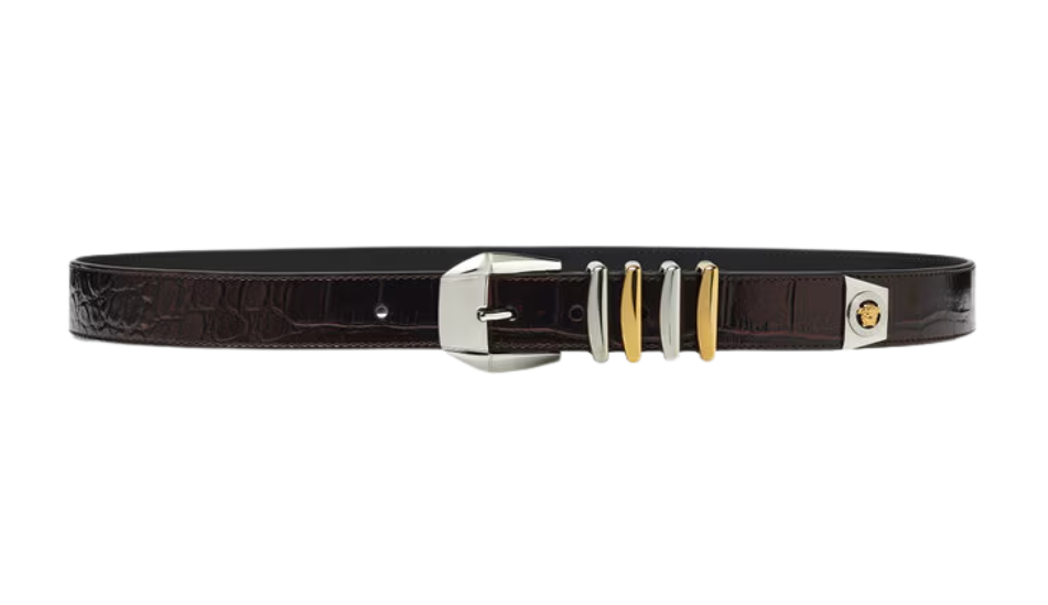Croc-Effect Medusa Heritage Belt 3 cm