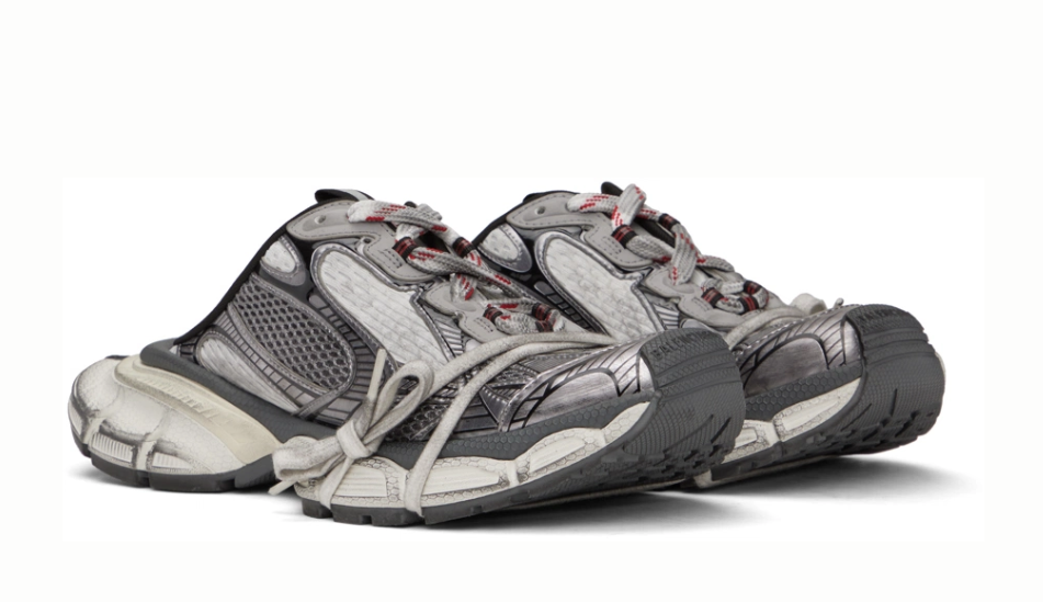 Balenciaga 3XL Mules Gray & White