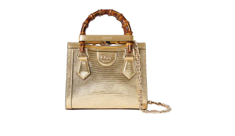 Gucci Diana mini python tote bag