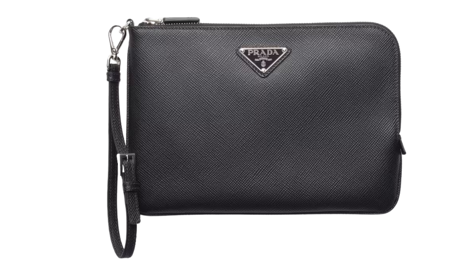 Small Saffiano leather pouch