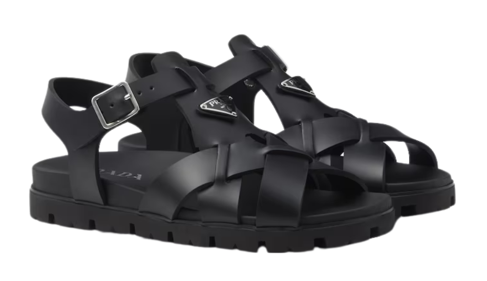 Crisscross rubber sandals