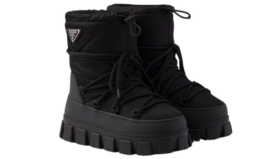 Re-Nylon gabardine après-ski boots