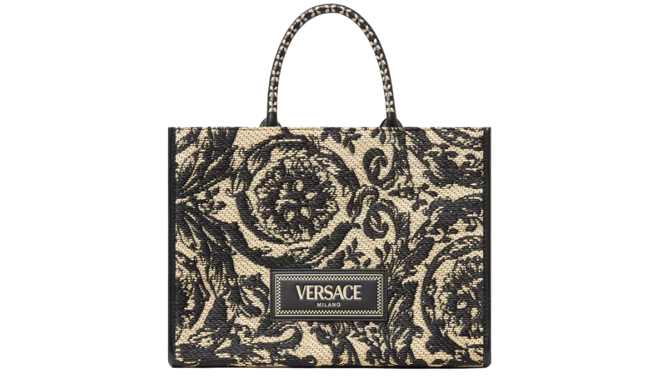 Barocco Athena Raffia Medium Tote Bag