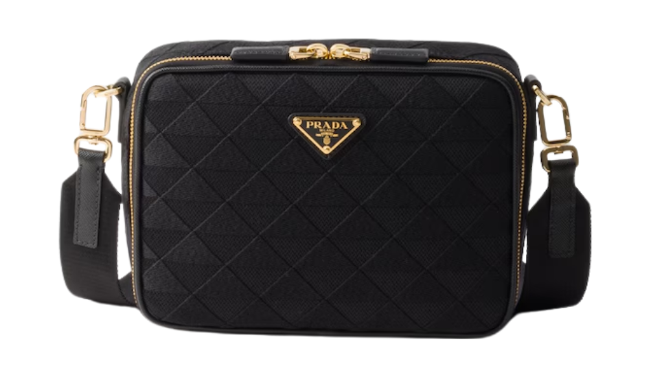 Prada Brique embroidered fabric bag