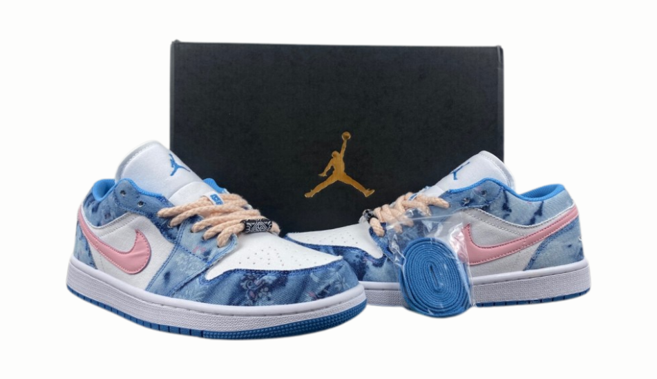 Air Jordan 1 Low Washed Denim white blue
