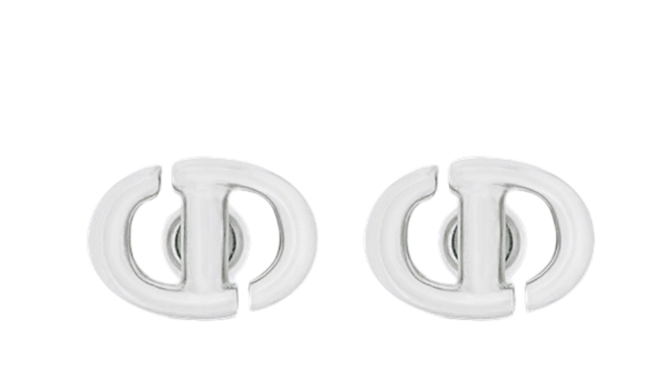 CD Navy Stud Earrings