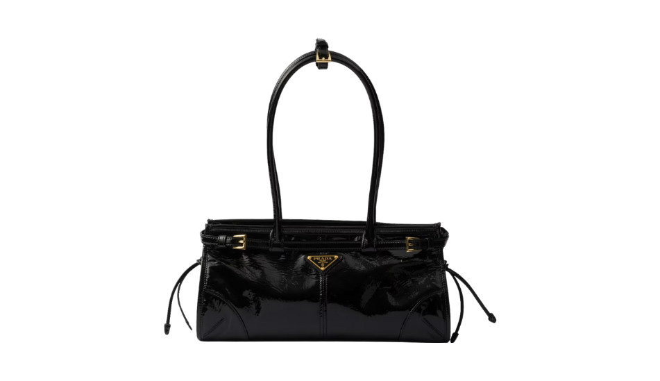Prada Bonnie medium naplak patent leather handbag
