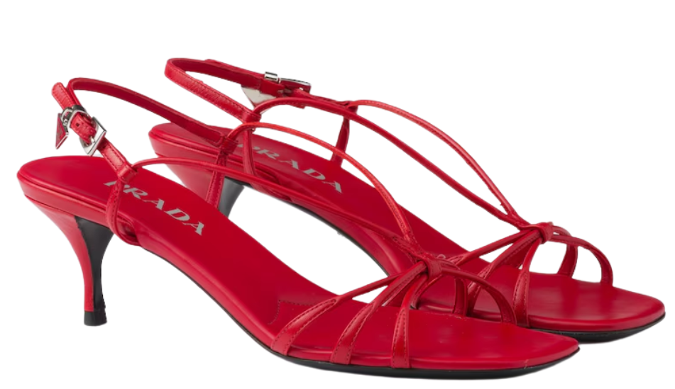 Heeled leather sandals