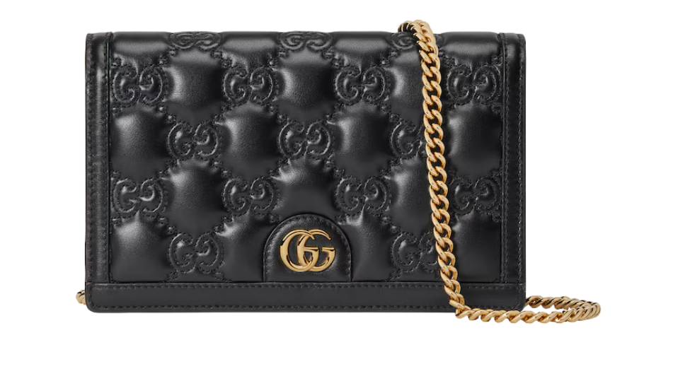 GG Matelassé chain wallet