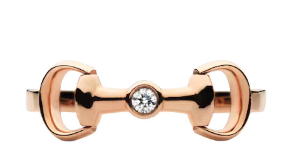 18k Horsebit diamond ring