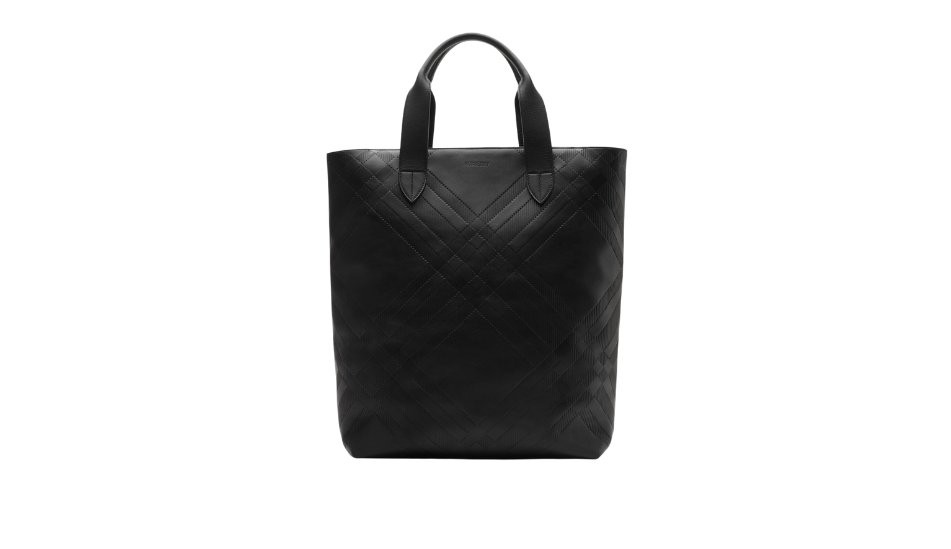 Embossed Check Tote