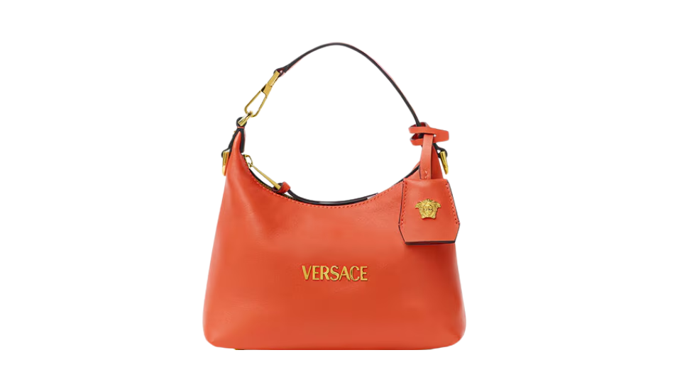 Versace Tag Hobo Handbag