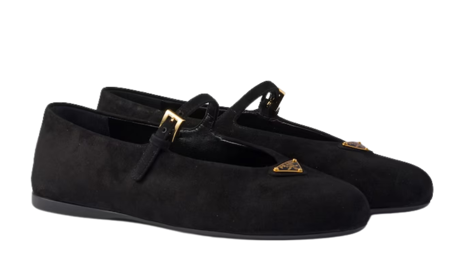 Suede ballerinas