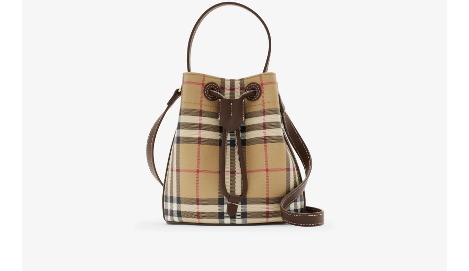 Mini Check Bucket Bag