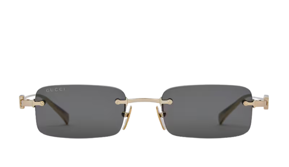 Rectangular frame sunglasses