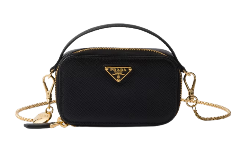 Saffiano leather mini-pouch