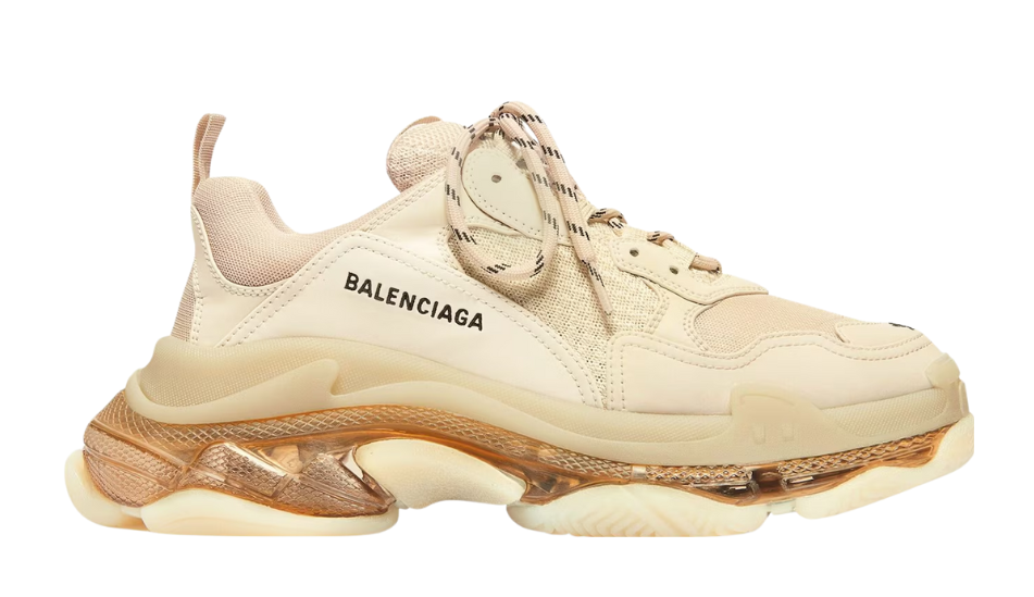 Women's Triple S Clear Sole Sneaker in Beige